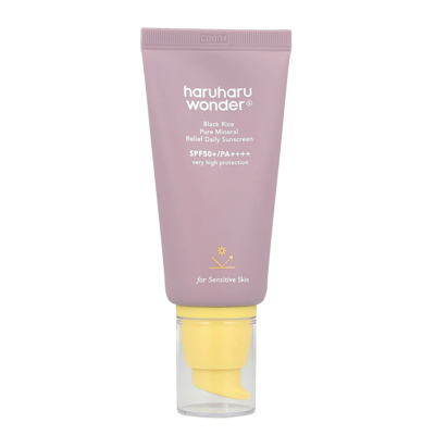 Haruharu Wonder Juodųjų ryžių švelnus kasdienis mineralinis kremas nuo saulės SPF50+ , 50 ml