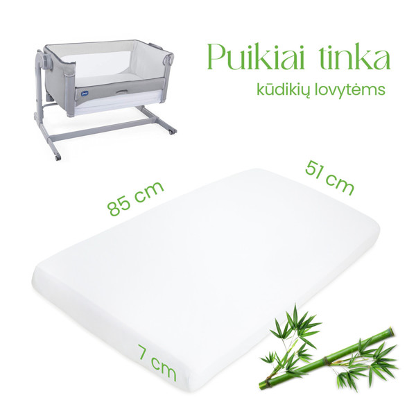 Comfier Sleep neperšlampanti paklodė, 51 x 85 cm.