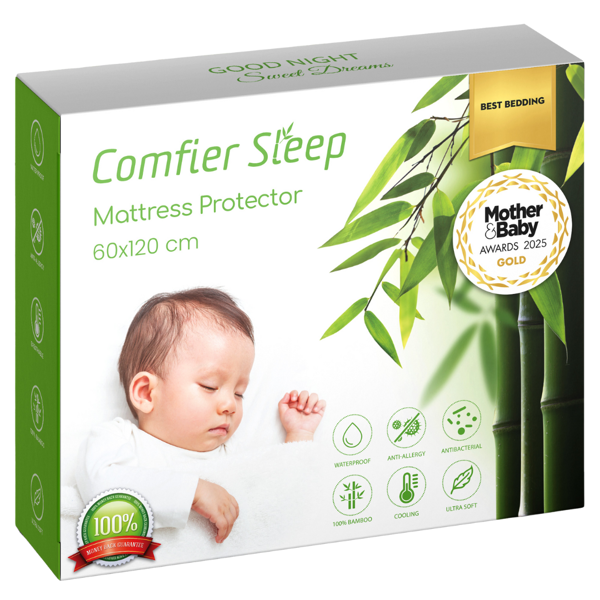 Comfier Sleep neperšlampanti paklodė,  60 x 120 cm.
