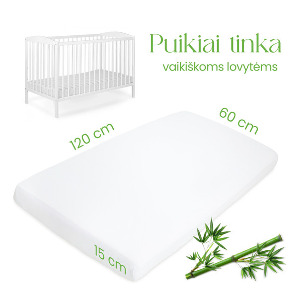 Comfier Sleep neperšlampanti paklodė,  60 x 120 cm.