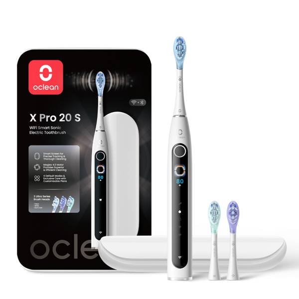 OCLEAN X PRO 20 S, išmanusis elektrinis dantų šepetėlis, baltos spalvos, 1 vnt. paveikslėlis