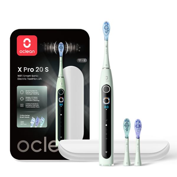 OCLEAN X PRO 20 S, išmanusis elektrinis dantų šepetėlis, žalios spalvos N1 (Oclean) paveikslėlis