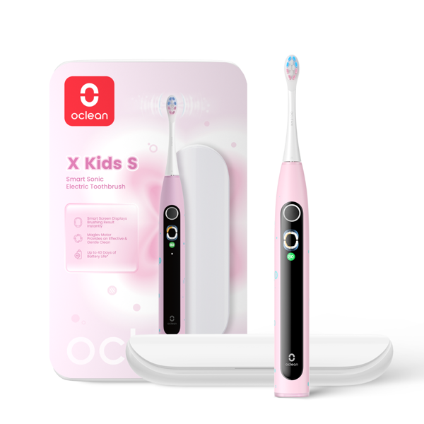 OCLEAN X KIDS S, išmanusis elektrinis dantų šepetėlis, rožinės spalvos, 1 vnt. paveikslėlis