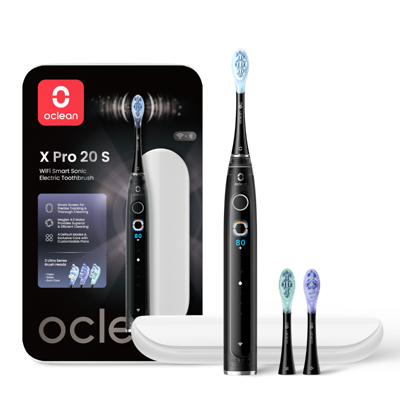 OCLEAN X PRO 20 S, išmanusis elektrinis dantų šepetėlis, juodos spalvos, 1 vnt. paveikslėlis