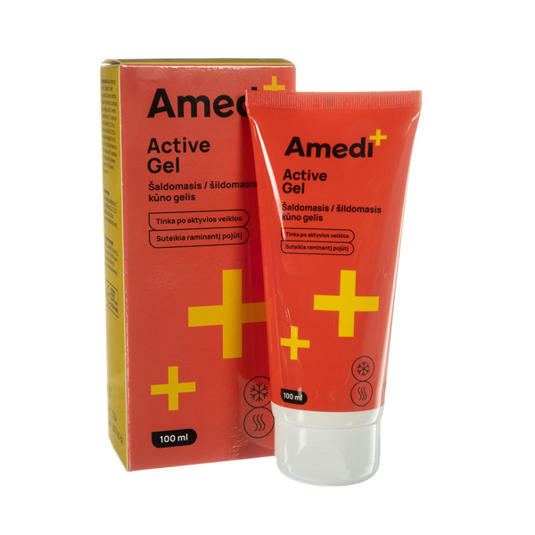 AMEDIPLUS ACTIVE GEL, šaldomas-šildomas kūno gelis, 100 ml paveikslėlis