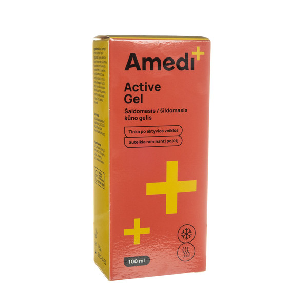 AMEDIPLUS ACTIVE GEL, šaldomas-šildomas kūno gelis, 100 ml paveikslėlis