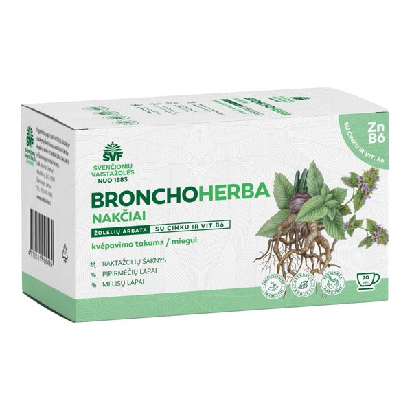 ACORUS BRONCHOHERBA NAKČIAI, 1,5 g, žolelių arbata, 20 vnt. paveikslėlis