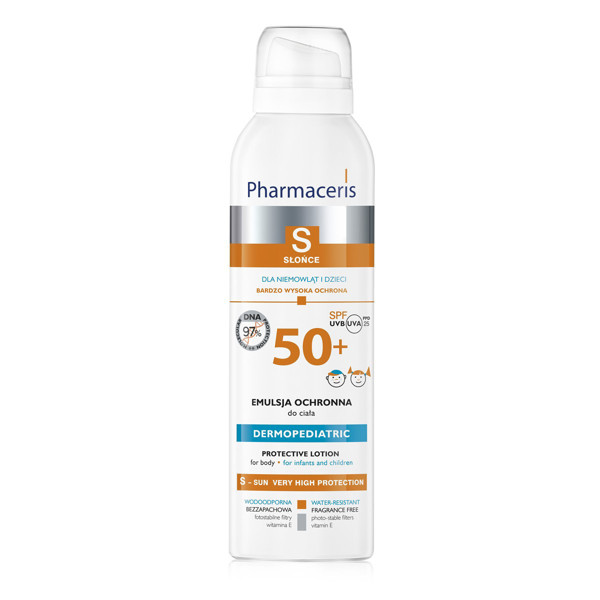 PHARMACERIS S, purškiama emulsija kūnui nuo 6 mėn., SPF50+, 150ml paveikslėlis