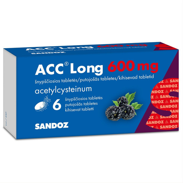 ACC LONG, 600 mg, šnypščiosios tabletės, N6 paveikslėlis