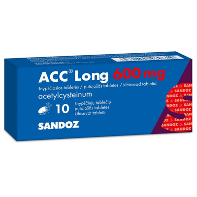 ACC LONG, 600 mg, šnypščiosios tabletės, N10  paveikslėlis