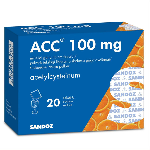ACC, 100 mg, milteliai geriamajam tirpalui, N20  paveikslėlis