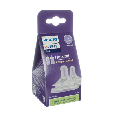 PHILIPS AVENT, silikoninis žindukas "Natural Response", (5 srauto, ypač greita tėkmė),  SCY965/02, 2 vnt. paveikslėlis
