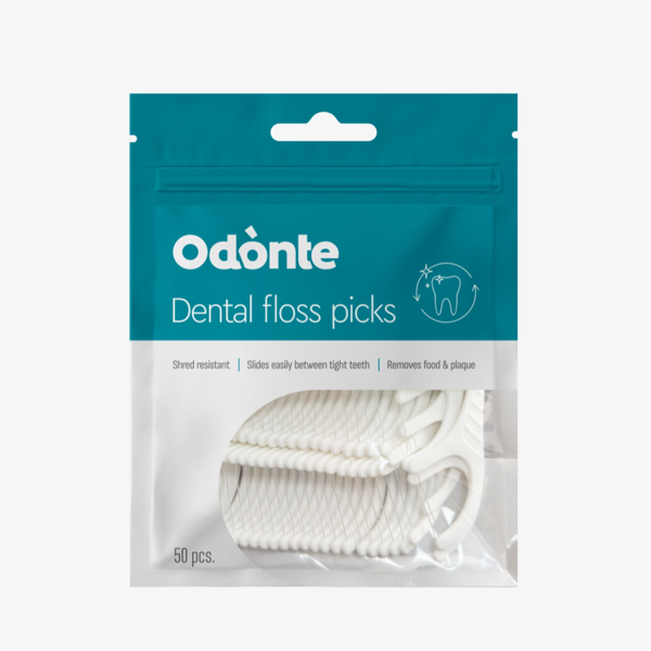 ODONTE, tarpdančių siūlas su laikikliu, 50vnt. paveikslėlis