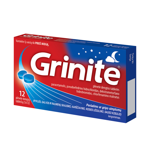GRINITE, plėvele dengtos tabletės, N12 paveikslėlis