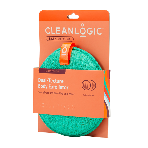 CLEANLOGIC SENSITIVE Skin Dual - Texture Exfoliator kūno kempinė