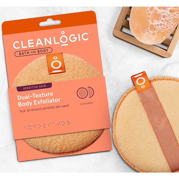 CLEANLOGIC SENSITIVE Skin Dual - Texture Exfoliator kūno kempinė