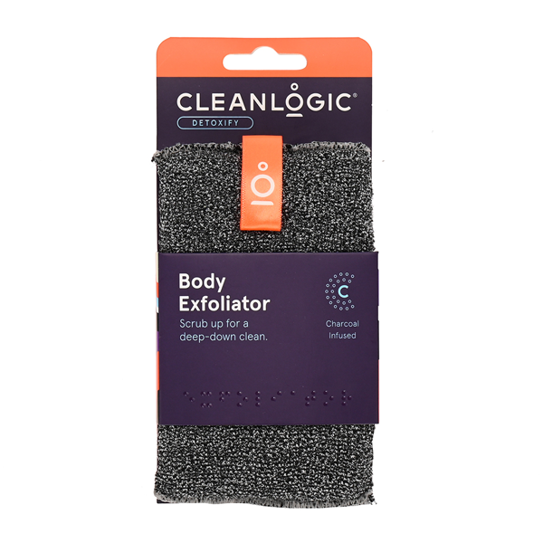 CLEANLOGIC DETOXIFY Exfoliator ŠVEIČIAMOJI kempinė kūnui