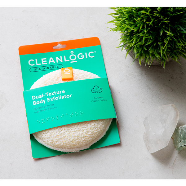 CLEANLOGIC SUSTAINABLE DUAL - TEXTURE  Scrubber kūno šveitimo kempinė