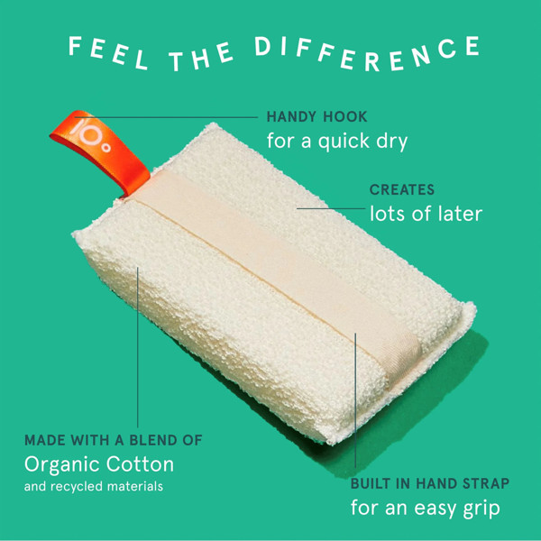 CLEANLOGIC SUSTAINABLE Body Exfoliator kūno šveitimo kempinė (L dydis)