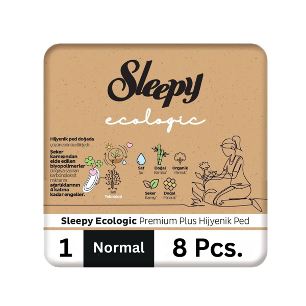 Sleepy “Ecologic” higieniniai paketai, 1 dydžio "Normal", 8 vnt.
