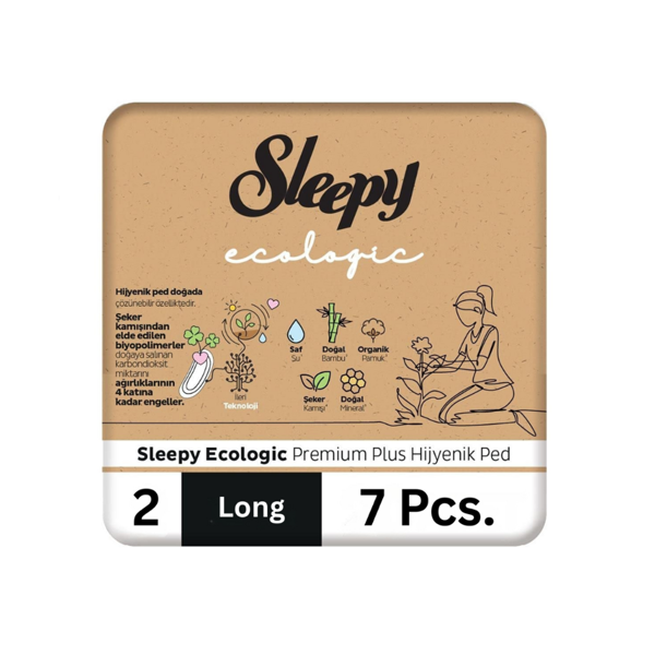 Sleepy “Ecologic” higieniniai paketai, 2 dydžio "Long", 7 vnt.