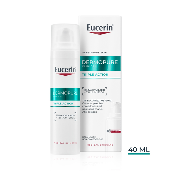EUCERIN DERMOPURE CLINICA, trigubo poveikio koreguojamasis fluidas, 40 ml  paveikslėlis