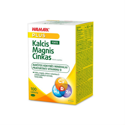 WALMARK KALCIS-MAGNIS-CINKAS FORTE, 100 tablečių paveikslėlis