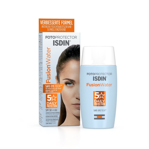 ISDIN FU FUSION WATER, apsauginė veido emulsija  SPF50+, 50ml paveikslėlis