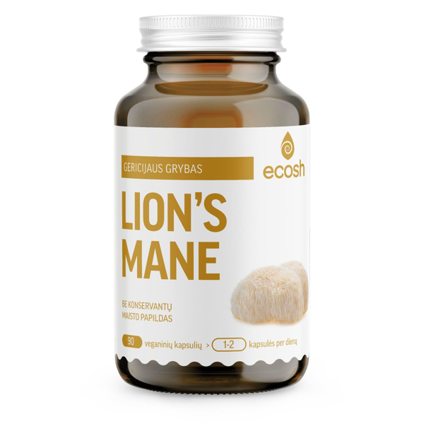 ECOSH LION'S MANE, 90 kapsulių paveikslėlis