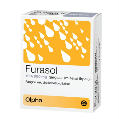FURASOL, 100/900 mg, gargalas, milteliai tirpalui, N5 paveikslėlis