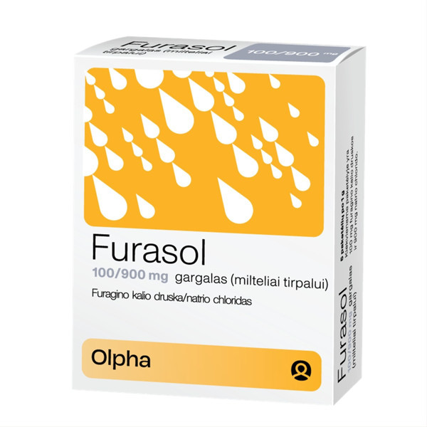 FURASOL, 100/900 mg, gargalas, milteliai tirpalui, N5 paveikslėlis