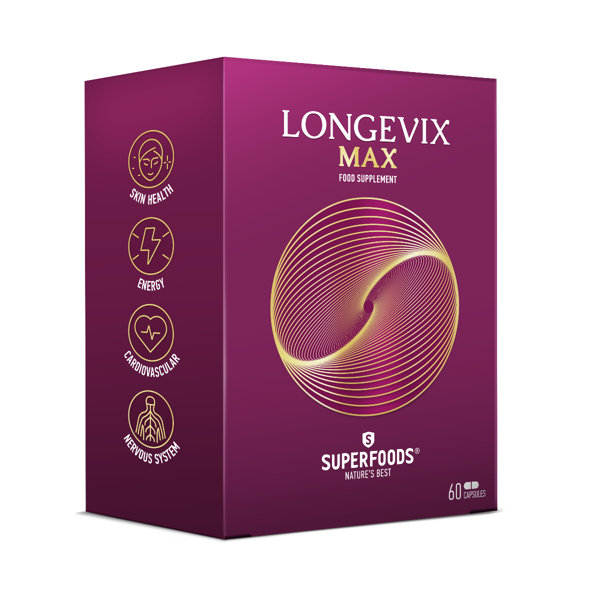 SUPERFOODS LONGEVIX MAX, 60 kapsulių paveikslėlis
