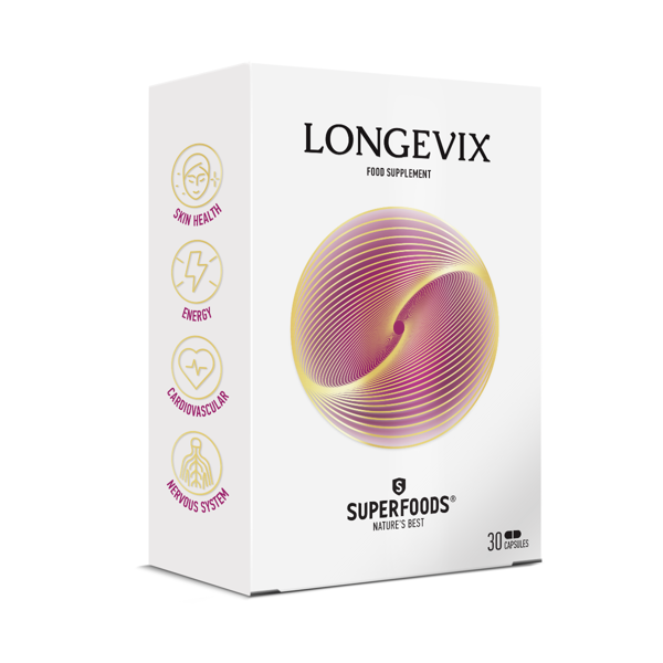 SUPERFOODS LONGEVIX, 30 kapsulių paveikslėlis