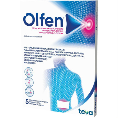 OLFEN, 140 mg, vaistinis pleistras, N5  paveikslėlis