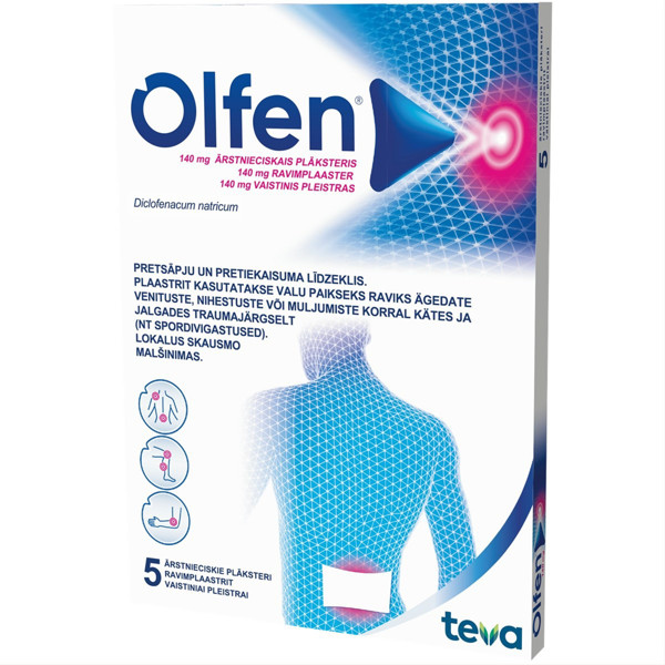 OLFEN, 140 mg, vaistinis pleistras, N5  paveikslėlis