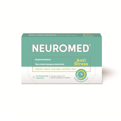 NEUROMED ANTI-STRESS, 20 čiulpiamų tablečių  paveikslėlis