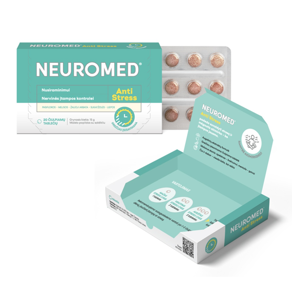 NEUROMED ANTI-STRESS, 20 čiulpiamų tablečių  paveikslėlis