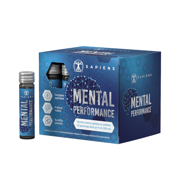 SAPIENS MENTAL PERFORMANCE, 11 ML,  20 geriamųjų dozių paveikslėlis