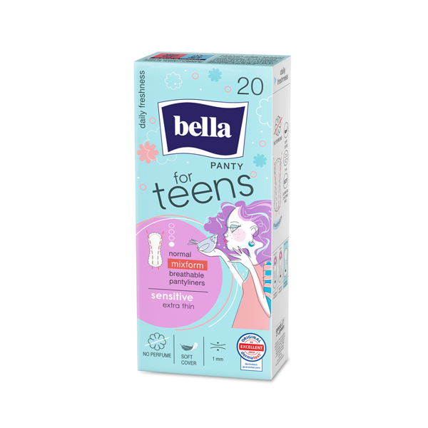 BELLA FOR TEENS SENSITIVE, įklotai, 20 vnt. paveikslėlis