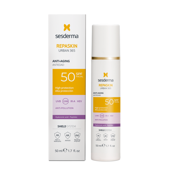 SESDERMA REPASKIN URBAN 365, apsauginis veido kremas, SPF50, 50ml paveikslėlis