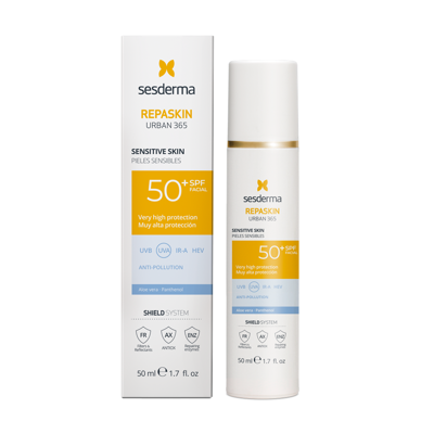 SESDERMA REPASKIN URBAN 365, apsauginis veido kremas jautriai odai SPF50, 50ml paveikslėlis