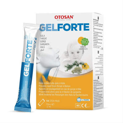 OTOSAN, gerklės drėkinamasis gelis paketėliais, 10 g, 14 vnt.  paveikslėlis