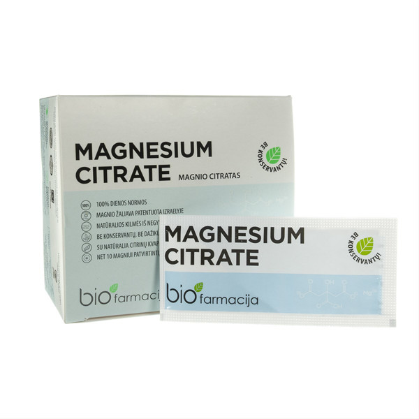 MAGNESIUM CITRATE, milteliai, 50 vnt. paveikslėlis