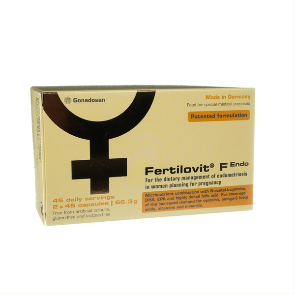 FERTILOVIT F ENDO, maisto papildas, 90 kapsulių paveikslėlis