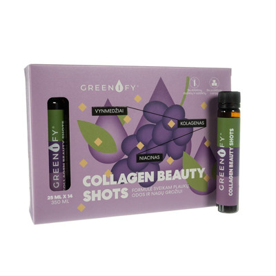 Greenify Collagen Beauty Shots, plaukų, odos, nagų grožiui, 25 ml, N14 paveikslėlis