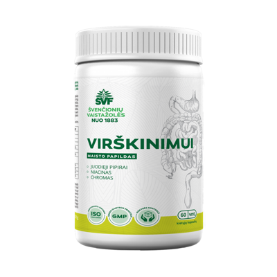 ŠVENČIONIŲ VAISTAŽOLĖS Virškinimui, 60 kapsulių paveikslėlis