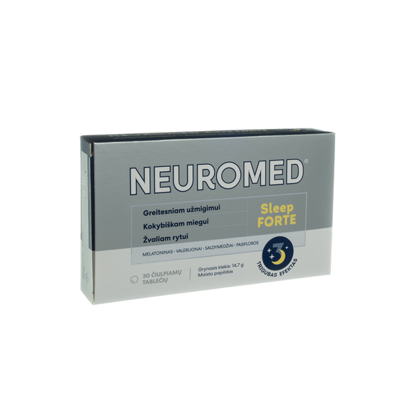NEUROMED SLEEP FORTE, 30 čiulpiamųjų tablečių paveikslėlis