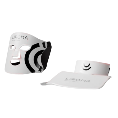 LIROMA® LED raudonos šviesos ir artimų infraraudonųjų spindulių veido, kaklo ir dekoltė kaukė