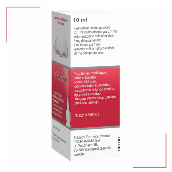GALATHENAL, 1 mg/50 mg/ml, nosies purškalas (galanas), 10ml paveikslėlis