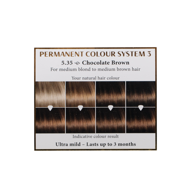 HENNAPLUS Ilgalaikiai plaukų dažai su 9 ekologiškais ekstraktais, spalva šokolado ruda 5.35, 100 ml